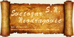 Svetozar Miodragović vizit kartica